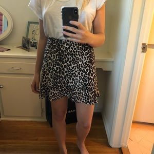 Reformation Leopard Skirt